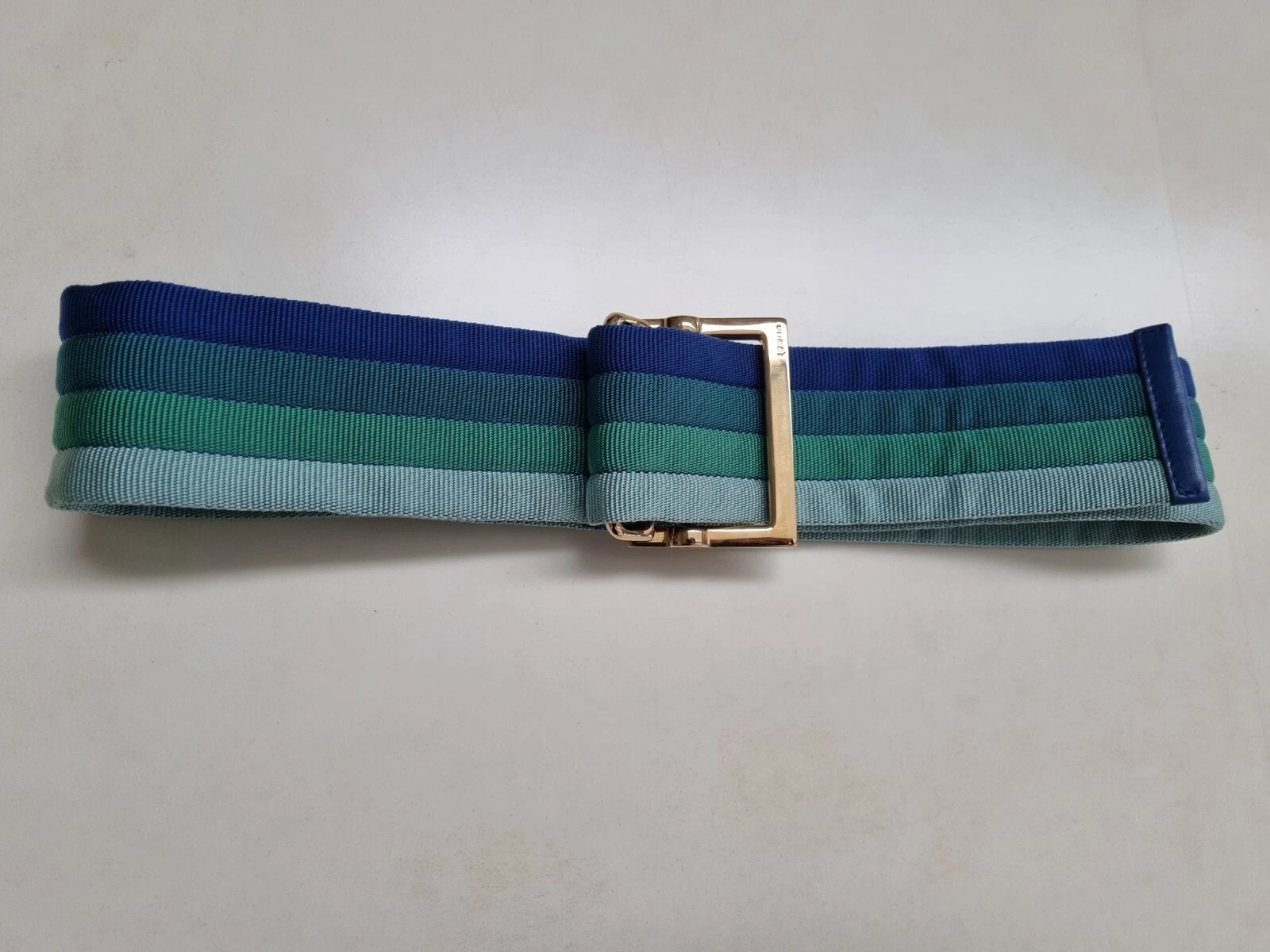 Ceinture en tissu authentique GUCCI taille 85 34 boucle ton or 