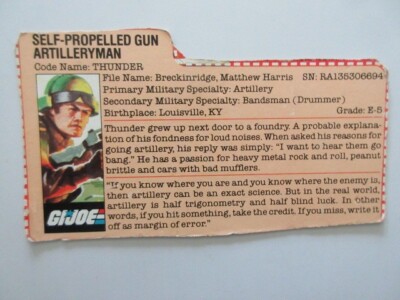 GIJOE Self Propelled Gun Artilleryman THUNDER cut out