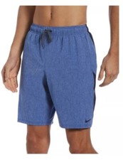Nike size XL Blue Contend Volley Swim Shorts Trunks Mesh Briefs Pool Beach