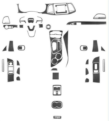 For Dodge Challenger 2015-22 Carbon Fiber Interior Full Set Kit Decorative Trim - Picture 2 of 12