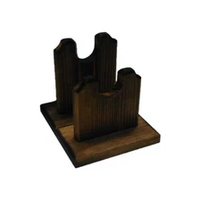 Rustic Wooden Gun Rack Stand Rifle Shotgun Two Piece Table Mantle Display