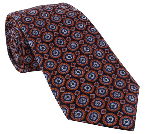 Irregular Medallion Silk Tie - Picture 16 of 18