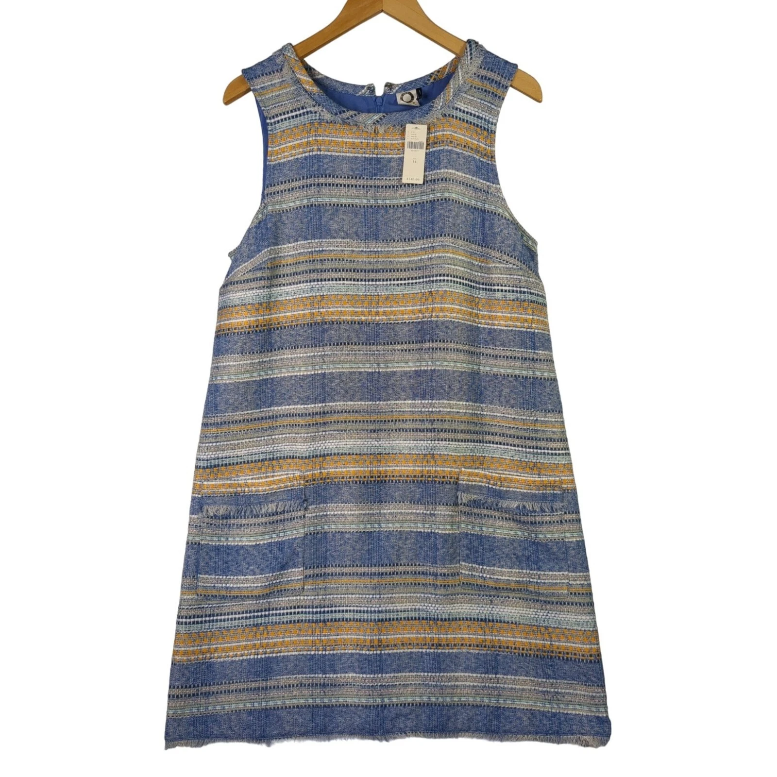 Anthropologie Akemi Kin Shift Dress Womens 14 Blue Tweed Career Preppy Chic
Opens in a new window or