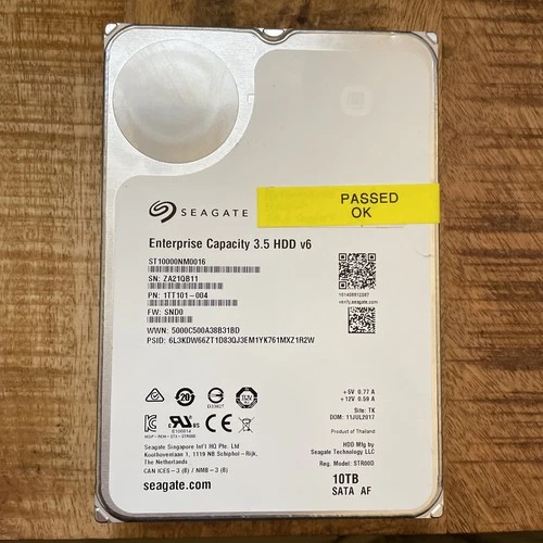 Hard Drive SEAGATE ST10000NM0016 10TB 7.2K 256MB SATA III 3.5''