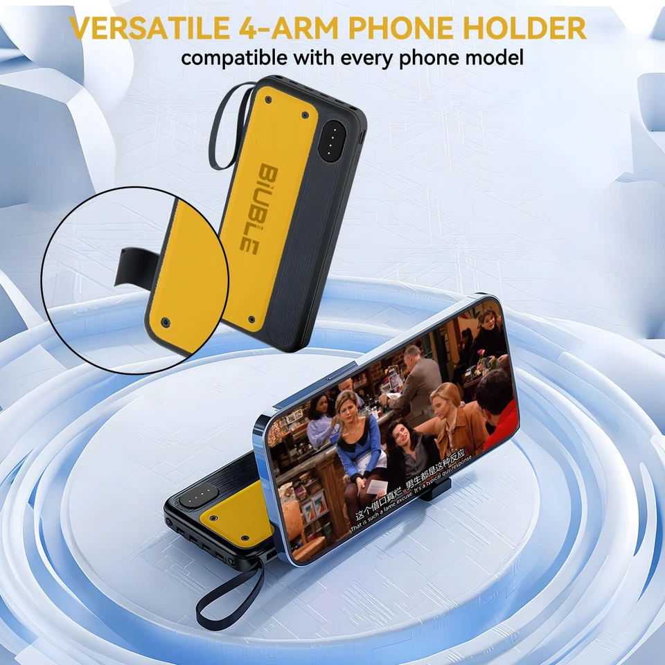 Power Bank 9000000mAh Fast charger Pack USB LED Battery 4Cables For Mobile Phone - Image 4 of 4