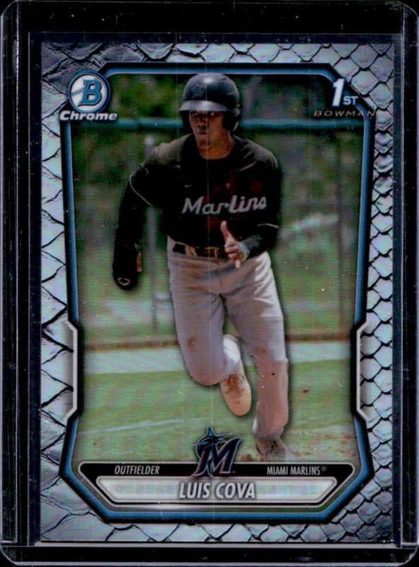 2026 Bowman Luis Cova Chrome Reptilian Refractor 1st Prospect #BCP-38 Marlins