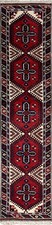 Traditional Yolluk Tribal Wool Runner Red and Navy 2 x 10 ft | Rug #81337