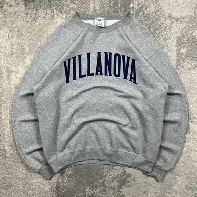 Graues Champion Sweatshirt mit Rundhalsausschnitt Large Herren Villanova University bestickt