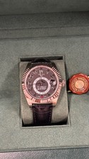 Rolex Sky-Dweller 42mm White Gold Black Arabic Dial & Fluted Bezel 326139, 2014