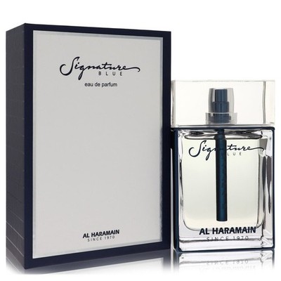 Al Haramain Signature Blue by Al Haramain Eau De Parfum Spray 3.3 oz For Men