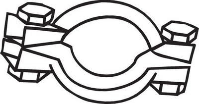 Für BOSAL 254-951 MUFFLER PIPE CLAMP, CITROEN, FORD, MAZDA, PEUGEOT