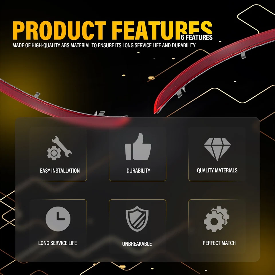 For ML500 ML550 ML63AMG 2012-2015 Rear Bumper Reflector Side Marker Light Cover - Image 2 of 4