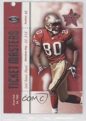 2000 Leaf Rookies & Stars Ticket Masters /2000 Jerry Rice Terrell Owens HOF gb9