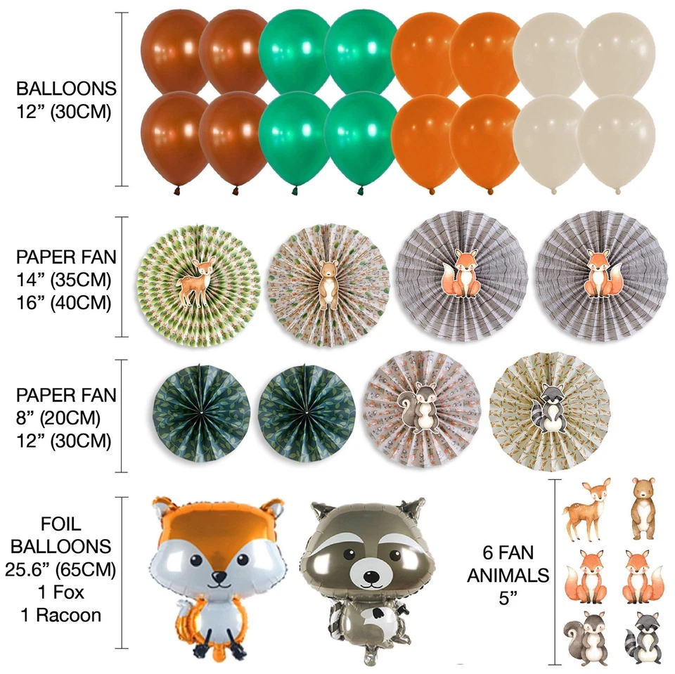 268 Piece Woodland Baby Shower Decorations for Boy Or Girl Kit | Gender Neutr... - Image 2 of 4