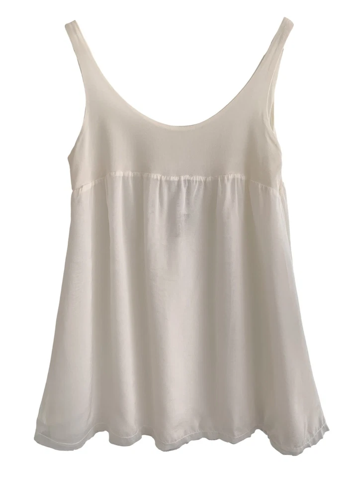 Kristensen Du Nord Tissue Silk Sleeveless Tank Top Ivory Cream Size 0 XS NWT - Image 4 of 4