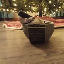 Natural Elements Black Granite Mortar & Pestle 14 cm Wet and Dry