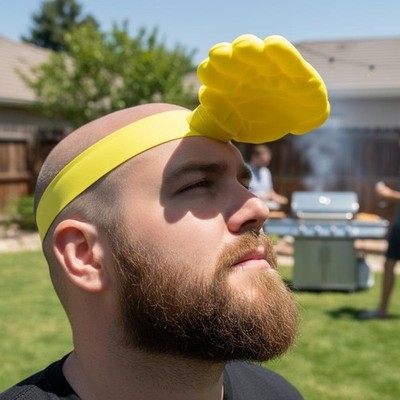 FunnyHand Sun Visor Hat Novelty 3D Palm Shape Sunshade Headband Creative Sun Cap