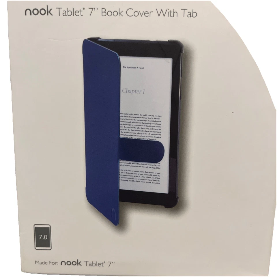 Nook Tablet 7 Book Cover Blue and Yellow Striped Carpe Diem Brand New - Image 2 of 4