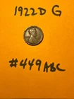 (1) 1922 D 1922D 22D Lincoln Wheat Cent -- Buyer grade #449ABC G