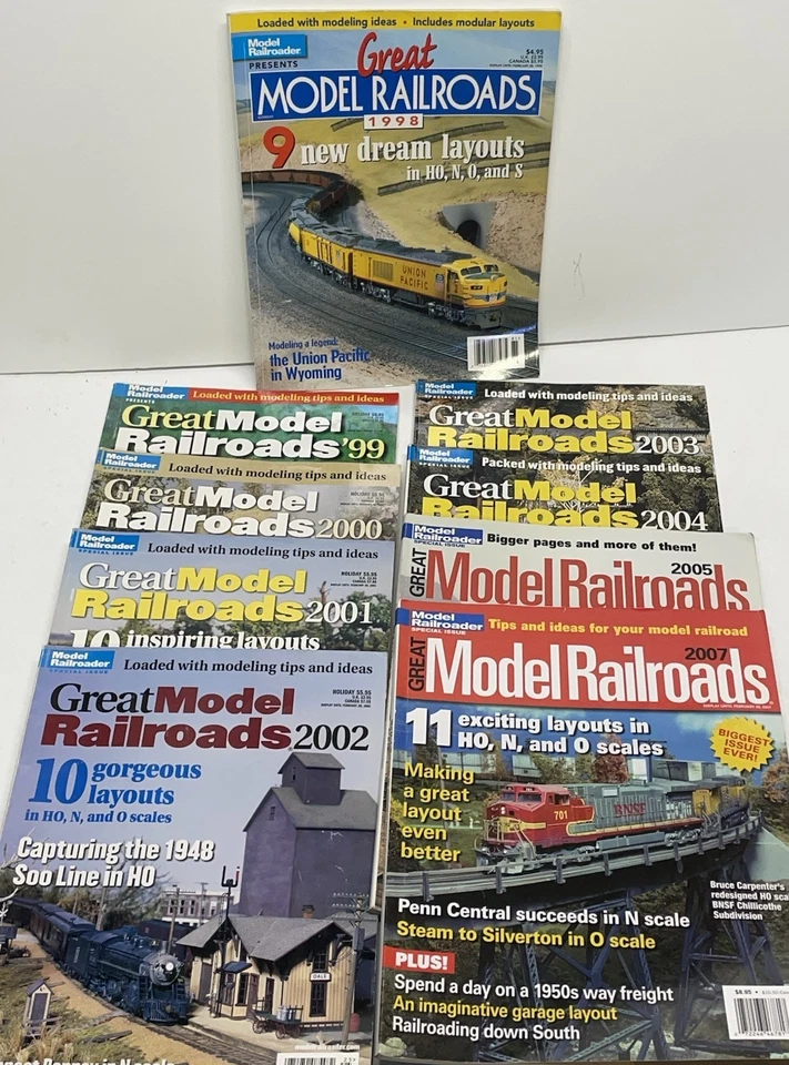 Great Model Railroads Magazines by Model Railroader Lot Of 17 Track Plans Trains - Image 2 of 4