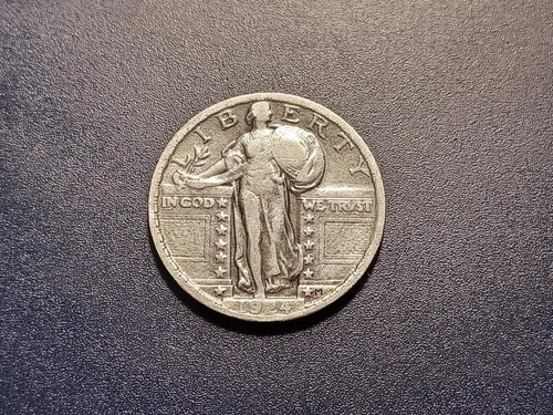 Nice VF 1924-P Standing Liberty Quarter