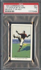 1934 CARRERAS BELIEVE IT OR NOT #31 172 FIELD GOALS BY SAM YORK PSA 7 *DS15647