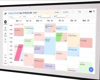 Digital Calendar, 15.6 Inch Wall Planner & Chore Chart, Rechargeable Full HD 