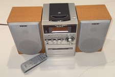 Sony CMT-NE3 Micro HiFi Stereo System CD AM/FM Cassette w/ Speakers Tested Works