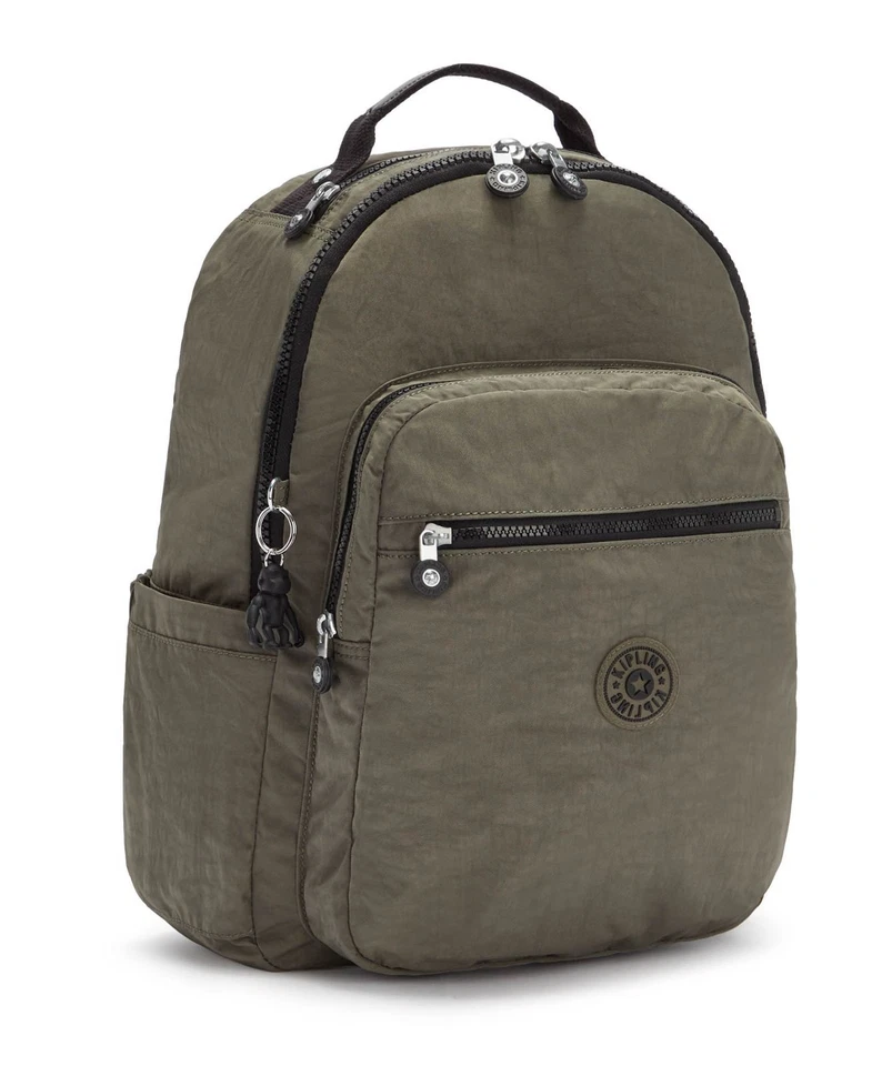 kipling Basic Seoul Backpack L Green Moss - Photo 2/4