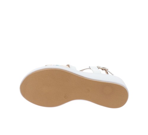 Valleverde Scarpe VV63101 Sandali Donna in Pelle Bianco Chiusura Fibbia - Imagen 8 de 24