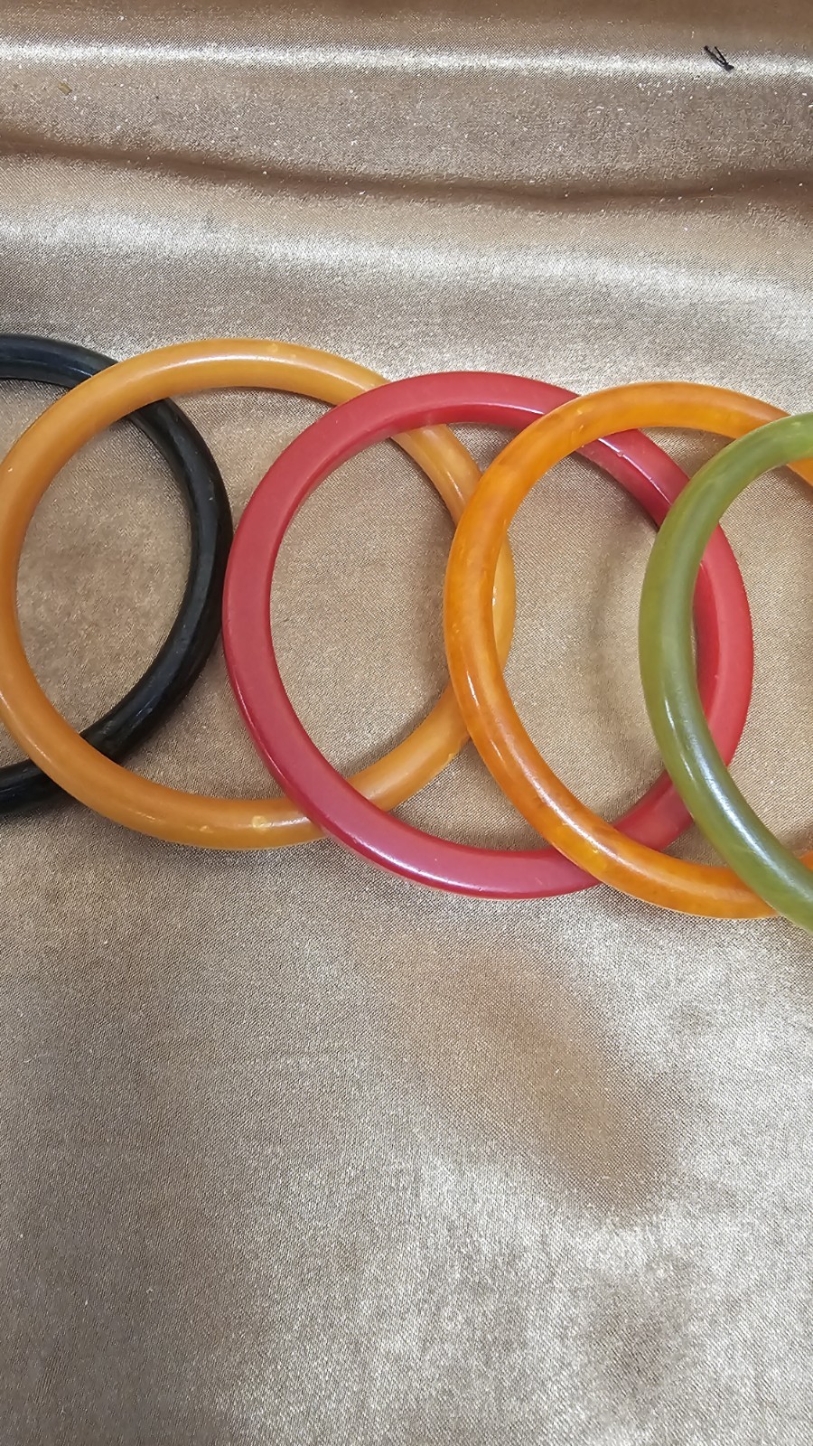 (7) Bakelite Stacker, Rounded Bangle Bracelets As… - image 4