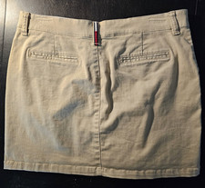 Tommy Jeans Vintage 90's Mini Skirt Women's Size 9 Cotton/Spandex Twill Zip Logo