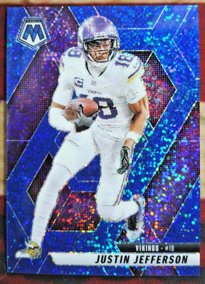 2025 PANINI MOSAIC SPARKLE PACK JUSTIN JEFFERSON #19 BLUE SPARKLE