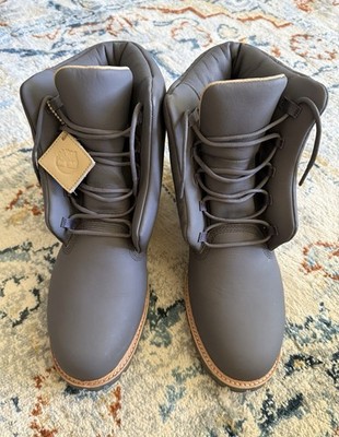 Timberland Vibrant 6-Inch Insulated Lace-Up Boot, Mens 13, Grey, Leather