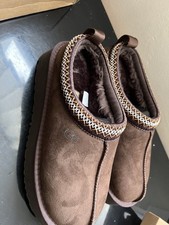 New Women UGG Tazz Platform Slippers Shoes Chocolate Brown