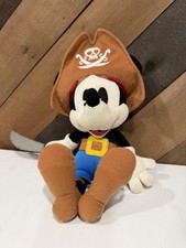 New Mickey Mouse Pirates of the Caribbean Plush 12  With Sword Disney Parks