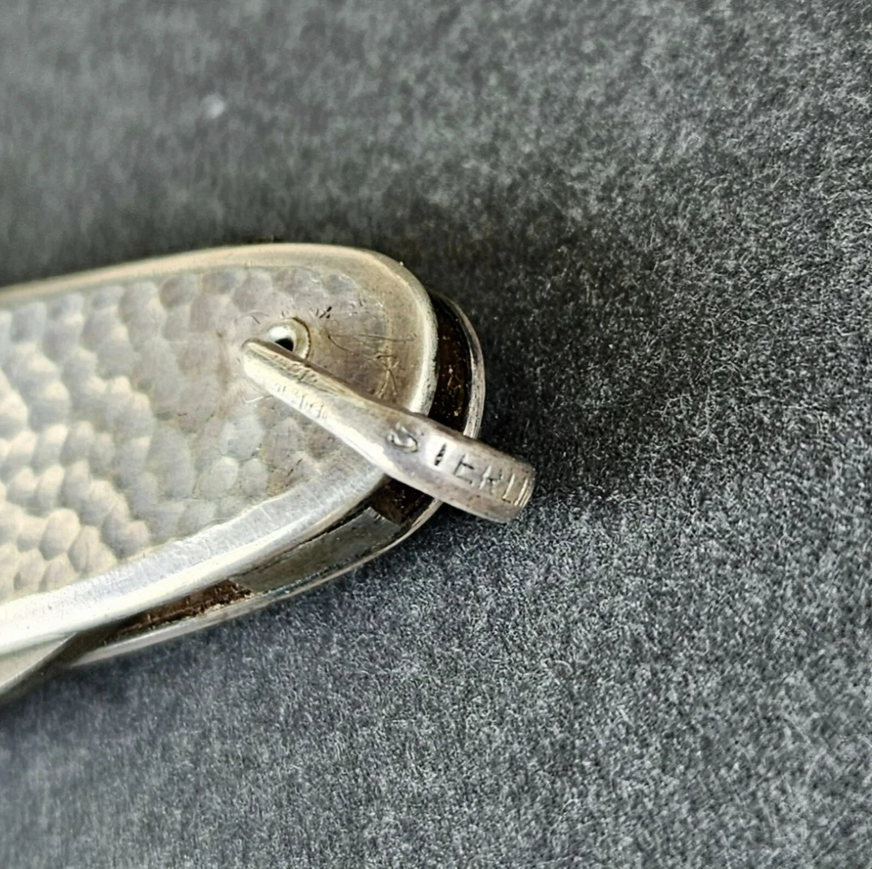 Navaja de bolsillo antigua Empire Bates & Bacon de plata de ley 925 Foto 4 de 4