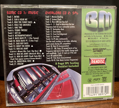 BASS MEKANIK Sonic Overload 2 CD Set The Dominator ￼DJ