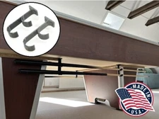 Table Under Mount Pool Cue Holder Bracket Set (Holds 2 Cue Sticks)