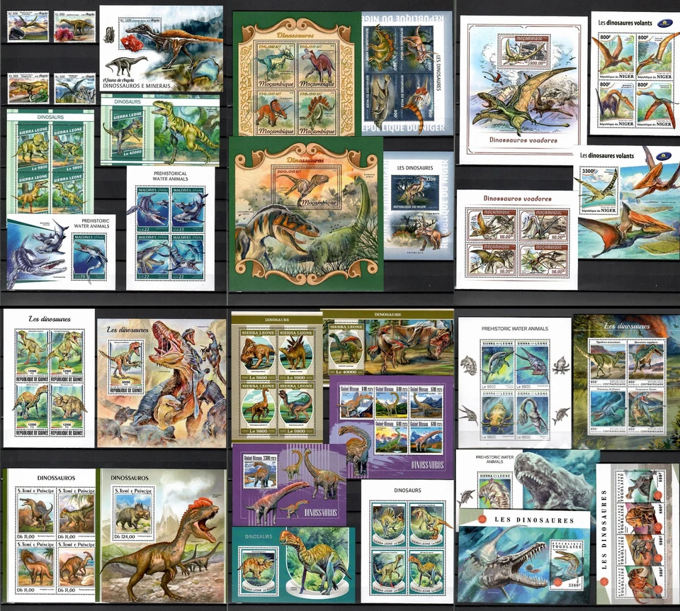 Dinosaurs Prehistoric animals 2018 collection [8] 55 sheets MNH high CV #CNA156 - Image 2 of 3