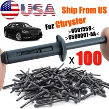100X Nylon Blind Rivet Clip Retainer 1/4" Hole Auto Fastener For Jeep Dodge Ram