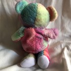 Vintage Zodiac Aquarius Tie Dyed Plush Bear Beanie Style 9” Horoscope Rainbow — photo 3