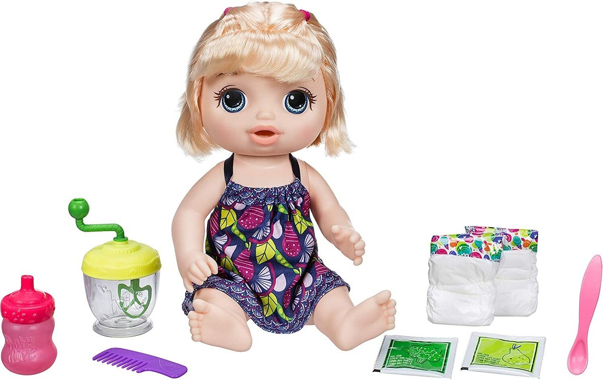 Baby Alive Sweet Spoonfuls Baby Doll Girl Blonde Hair w