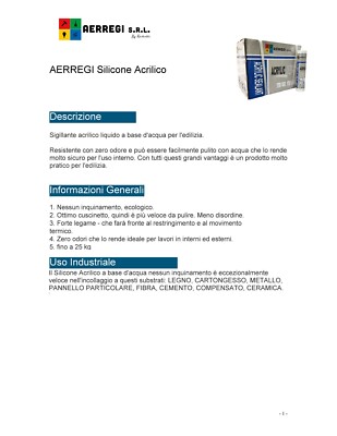 Silicone Acrilico AERREGI Bianco | Per Applicazioni Su Muri | Cartuccia 310 Ml | Set Da 1, 12 O 24 Pezzi - Foto 4