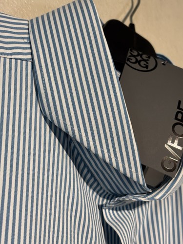 G/FORE Blue Long Sleeve Dress Shirt Button Down Skull G4 Mens Golf Size XL New - Picture 9 of 11