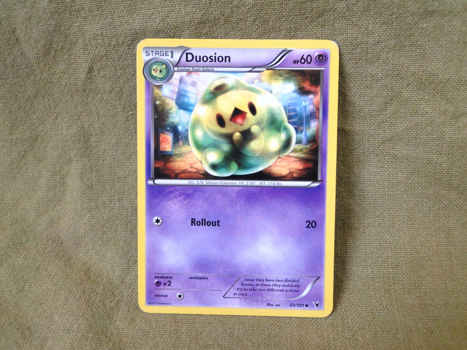 Pokemon Trading Card - Noble Victories: Duosion 51/101
