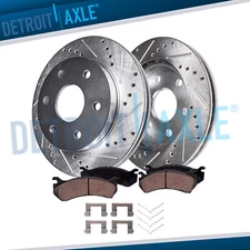 13.78 inch Front Drilled Rotors Brake Pads for INFINITI QX56 Nissan Titan Armada