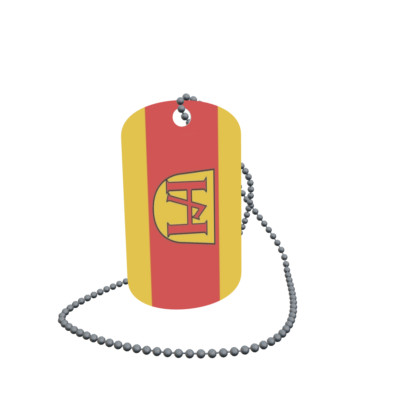 Dog Tag Flagge Maintal OT Hochstadt Erkennungsmarke Alu 30 x 50 mm