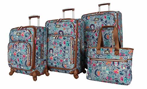 Set 4 Piece Suitcase Collection With Spinner Wheels For Woma