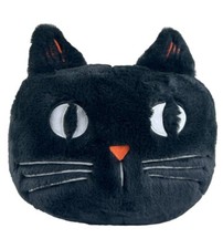 Target Hyde EEK 2023 Black Faux Fur Black Cat Halloween Throw Pillow No Tag